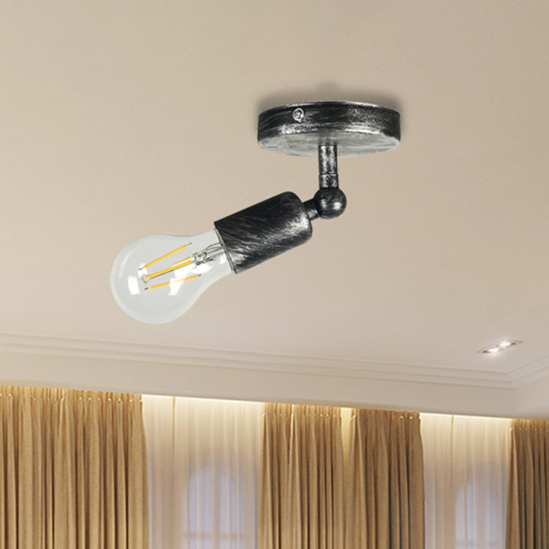 Frendorf | Georgian Mini Wandlamp met Open Peertje Rustieke Stijl 1 Hoofd Slaapkamer Verstelbare Wandverlichting in Antiek Messing / Verweerd Koper
