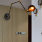 Frendorf | 1 Kopf Wandmontage Licht Loft Stil Kuppel Schatten Metall Verstellbare Wandleuchte in Schwarz für Schlafzimmer