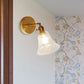 Frendorf | 1 Licht Klar Glas Wand Scone Licht Rustikales Messing Glocke Schlafzimmer Beleuchtung Vorrichtung mit Blume