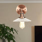 Frendorf | Klar Prismen Glas Kupfer Wandleuchte Scalloped 1-Licht Industrielle Wandlampe Einrichtung