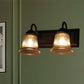 Frendorf | Bell Klare Textuur Glas Wandlamp Industrie Één Lamp Slaapkamer Sconcelicht in Zwart