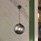 Frendorf | Moderne Sferische Wandlamp 1 Peertje Rookglas Wandlicht in Zwart/Messing voor de Woonkamer, 8"/10"