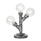 Antike Silber Globus Schirm Tischlampe Industriell Klar/Amber Glas 3/5-Licht Wohnzimmer Arbeitslampe