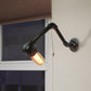 Frendorf | Schwarze Ausführung 1 Glühbirne Wandlichtarmatur Industrie-Stil Metallrohr Wandbeleuchtung für Wohnzimmer