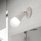 Frendorf | Schwarz/Weiß Mini Wandleuchte Sconce Industriestil Metallisch 1 Licht Schlafzimmer drehbare Wandmontageleuchte mit freiliegender Glühbirne