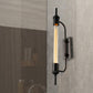 Frendorf | Metalen Lineaire Wandlamp met Exposed Lamp Loft 1 Licht Balkon Wandverlichting in Zwart
