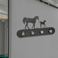 Frendorf | Lodge Open Bulb Wandlamp met Elkhert/Paard/Schaap/Berg/Windmolen/Boom Ontwerp 4 Gloeilampen Metalen Wandlamp in Zwart voor Binnen