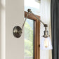 Frendorf | Tapered Bijzet Wandlamp Antiek Helder Glas 1 Licht Zwart/Zilver/Messing Wandlamp met Swingarm