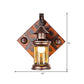Frendorf | Messing Een Licht Wandlamp Kusthelder Glas Rechthoekig/Vierkant Wandverlichtingsarmatuur voor Eetkamer