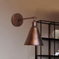 Schwarz/Rost 1 Kopf Wandlampe Landhausstil Schmiedeeisen konisch verstellbare Wandleuchte für den Außenbereich