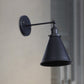 Schwarz/Rost 1 Kopf Wandlampe Landhausstil Schmiedeeisen konisch verstellbare Wandleuchte für den Außenbereich