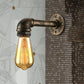Frendorf | Gietijzeren bronzen wandlamp met waterpijp 1 licht industriële mini wandlampverlichting