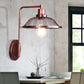 Frendorf | Een Bulb Wandlamp met Kegel/Dome/Brede Flair Schaduw Metaal Industriële Eetkamer Lichtarmatuur in Koper