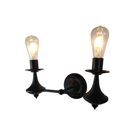 Frendorf | Metalen Exposed Bulb Wandverlichting Industrieel 1/2 Licht Eetkamer Wandlamp Armatuur