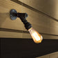 Frendorf | 1 Kopf Wand Licht Sconce Antik Stylisch Gepiped Metall Mini Sconce Beleuchtung Fixture in Rost/Schwarz für Restaurant