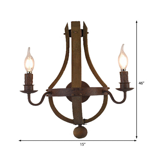 Frendorf | Rustikaal Kaars Wandverlichting Rustieke Stijl Metaal 1/2/3-Lichts Eetkamer Wandlamp