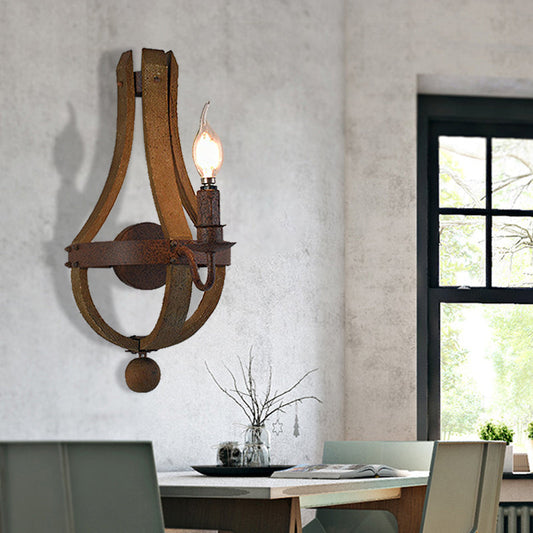 Frendorf | Rustikaal Kaars Wandverlichting Rustieke Stijl Metaal 1/2/3-Lichts Eetkamer Wandlamp