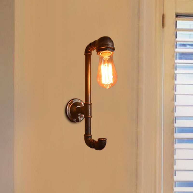 Frendorf | 1 Kop Wandlamp met Waterpijp Metaal Schaduw Industrieel Stijl Corridor Wandlamp in Brons