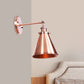 Frendorf | Konisch Wohnzimmer Wandbeleuchtung Industriestil Metallisch 1 Kopf Messing/Bronze Wandmontage Licht