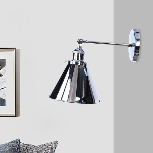 Frendorf | Konisch Wohnzimmer Wandbeleuchtung Industriestil Metallisch 1 Kopf Messing/Bronze Wandmontage Licht