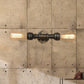 Frendorf | 2 Lampen Wandlamp mit Wasserrohr Wrought Iron Vintage Stil Wohnzimmer Wandmontierte Lampe in Alter Messing