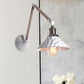 Frendorf | Metalen Dimpled Conische Wandlamp Industrieel Stijl 1 Licht Gang Wandlamp met Draaibare Arm in Wit