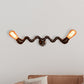 Frendorf | Bronze Finish Pipe Wall Lamp with Wavy Design Industrial Style Metallic 2/5 Bulbs Wohnzimmer Wand Scone Licht