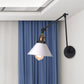Frendorf | 1 Licht Verstelbare Wandlamp met Cone Shade Metaal Retro Binnen Wandlamp Licht in Zwart/Wit