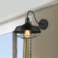 Frendorf | 10"/14" W 1 Kopf Käfig Wandleuchte mit Scheune Schirm und Gänneck Arm Eisen Restaurant Wandmontage Licht in Schwarz/Weiß