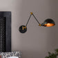 Frendorf | Dome Shade Schlafzimmer Wandlicht Wandleuchte Industrie Metall 1 Kopf Schwarz Lesewandleuchte mit verstellbarem Arm