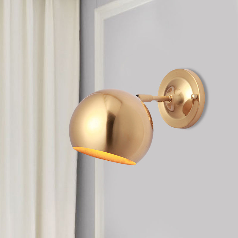 Frendorf | Messing 1 Lichtbulb Wandlamp Sconces Loftstijl Metalen Globe Schaduw Muurbevestigde Lamp voor Eetkamer