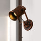 Frendorf | Zylinder Metallic Wandleuchte Antik Stil 1 Licht Wohnzimmer Wandmontierte Leuchte in Schwarz/Rost