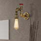 Frendorf | Antike Messing Wasserhahn Form Wand Sconce mit Ventil Industrie 1 Licht Wohnzimmer Wandmontage Licht