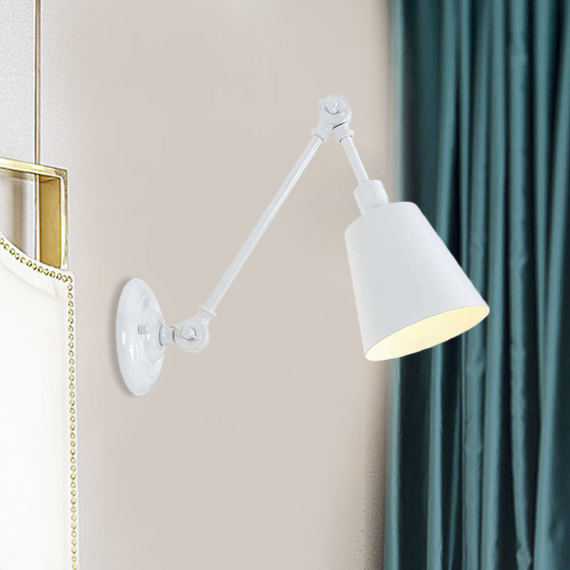Frendorf | 1 Licht Metalen Wandlamp Hedendaags Zwart/Roest Getailleerde Slaapkamer Wandlamp Sconces met Verstelbare Arm