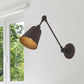 Frendorf | 1 Licht Metalen Wandlamp Hedendaags Zwart/Roest Getailleerde Slaapkamer Wandlamp Sconces met Verstelbare Arm