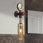 Frendorf | Braun/Blaue Flasche Wand Scone Lampe Vintage Stilvolle Glas 1 Glühbirne Wohnzimmer Wandbeleuchtung mit Manometer und Ventil