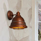 Frendorf | 1 Lichtkuppel Wandlamp met Draadkooi Vintage Stijl Zwart/Verweerd Koper IJzeren Wandlamp voor Trap