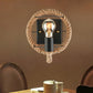 Frendorf | Geseilde ronde/ovale wandlamp met blote gloeilamp nautische stijl 1 licht restaurant wandlamp verlichting in zwart