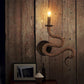 Frendorf | Kandelaar Ropesteen Wandlamp met Gebogen Ontwerp Vintage 1 Licht Slaapkamer Muurbevestigde Lamp in Brons