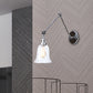 Frendorf | Chrome Ein Licht Wandlampe Vintage Klarglas Glockenbeleuchtung für Wohnzimmer