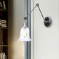 Frendorf | Chrome Ein Licht Wandlampe Vintage Klarglas Glockenbeleuchtung für Wohnzimmer