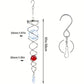 Frendorf | Windspiel Dekor Kristall Blickball Spiral Schwanz Windspinner Stabilisator