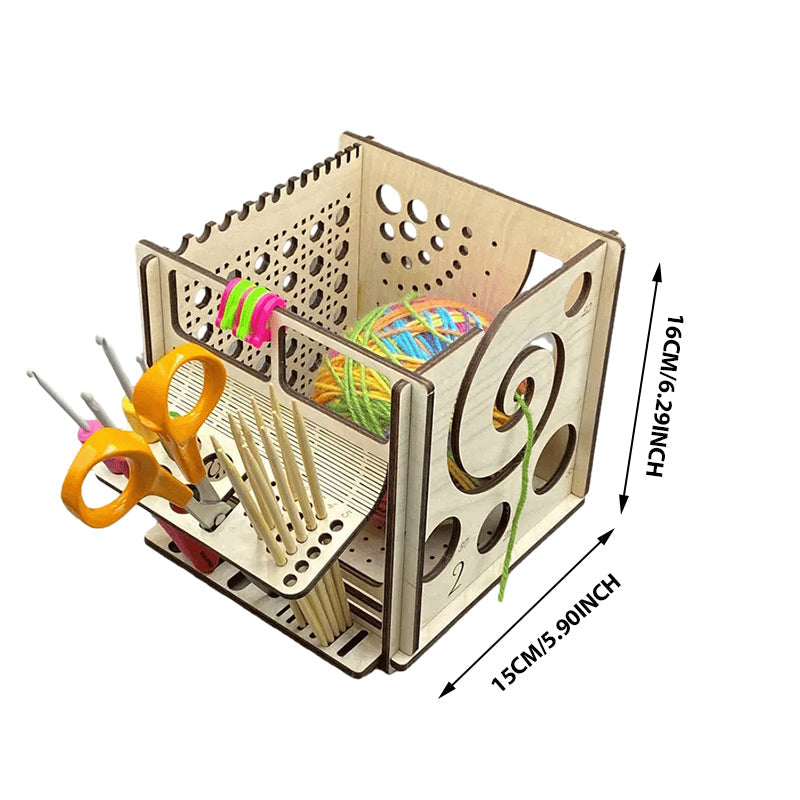 Frendorf | Garnschale Aus Holz - Multifunktionales Strickwerkzeug