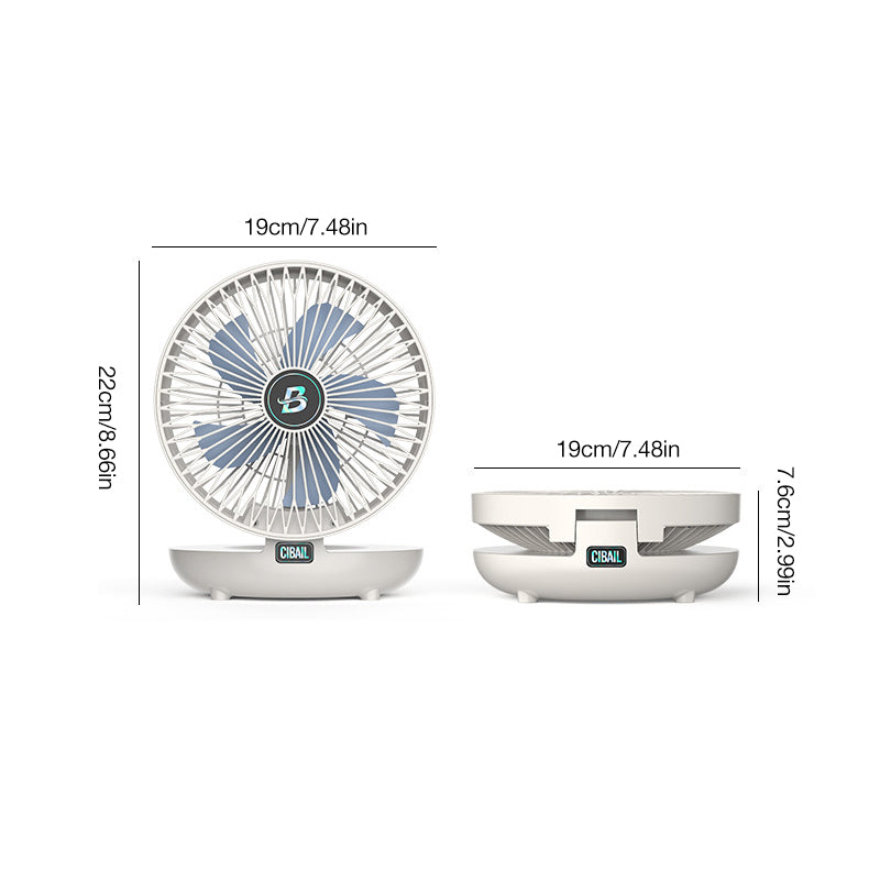Frendorf | BreezeMate Mini-USB Ventilator | Tragbar & Wiederaufladbar | Verstellbar | Wand- & Desktopnutzung