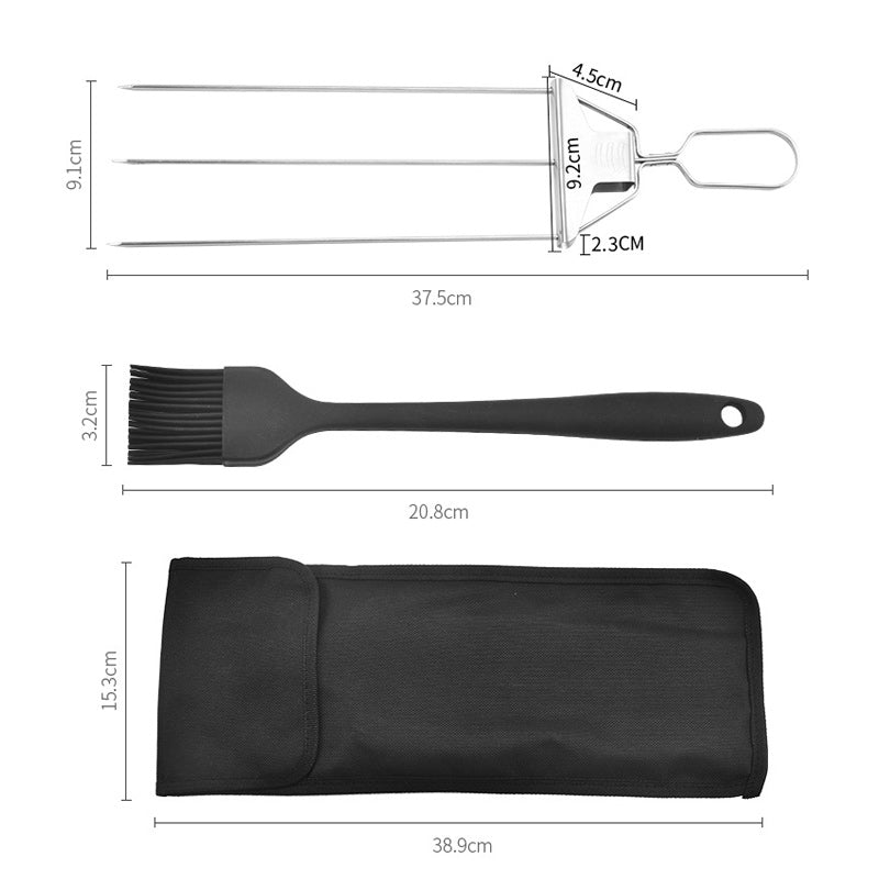 Frendorf | 3-Way Grill Skewers, Stainless Steel Skewers for BBQ