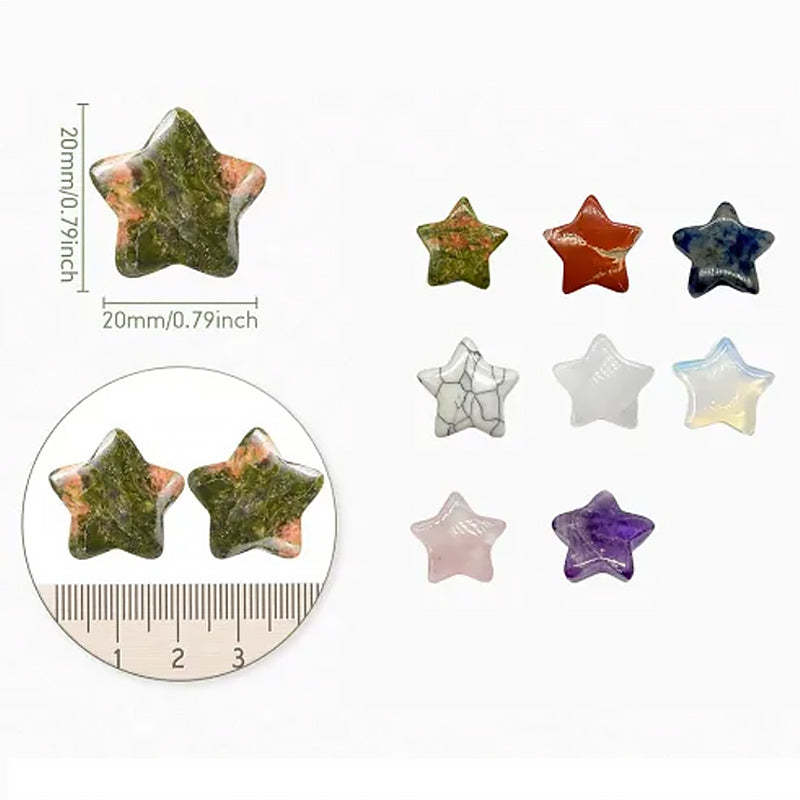 Frendorf | 24 Stück Valentinstagskarten mit sternförmigen Kristallen