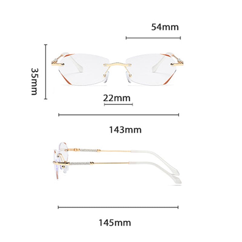Frendorf | Modische randlose Anti-Blaulicht Lesebrille