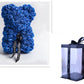 Frendorf | Valentinstag Geschenk Rose Bär Ewige Blume Rose Teddybär PE Schaum Bär 25cm Valentinstag