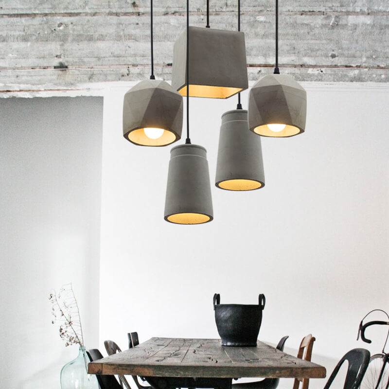 Frendorf | Cemantica Geometrische Pendelleuchte | Industrial Design | Betonoptik | Minimalistische Beleuchtung