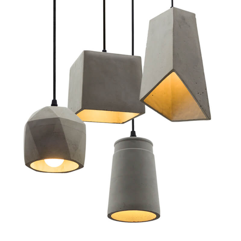Frendorf | Cemantica Geometrische Pendelleuchte | Industrial Design | Betonoptik | Minimalistische Beleuchtung